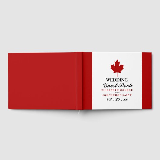 Canadese vlag Wedding Gastenboek (Volledig)