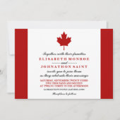 Canadese vlag Wedding Kaart (Voorkant)