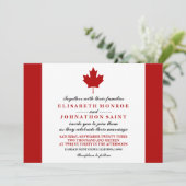 Canadese vlag Wedding Kaart (Staand voorkant)