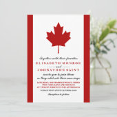 Canadese vlag Wedding Kaart (Staand voorkant)