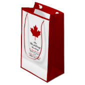 Canadese vlag Wedding Klein Cadeauzakje (Voorkant Gekanteld)