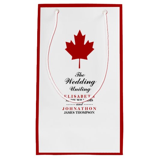 Canadese vlag Wedding Klein Cadeauzakje (Voorkant)