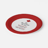 Canadese vlag Wedding Papieren Bordje (Gekanteld)