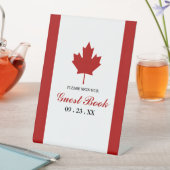 Canadese vlag Wedding Reclamebord Met Voetstuk (Insitu)