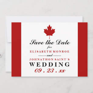 Canadese vlag Wedding Save The Date