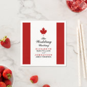 Canadese vlag Wedding Servet (Insitu)