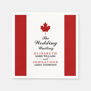 Canadese vlag Wedding Servet