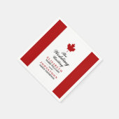 Canadese vlag Wedding Servet (Hoek)