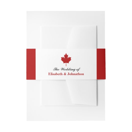 Canadese vlag Wedding Uitnodigingen Wikkel (Voorkant Voorbeeld)