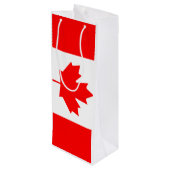 Canadese vlag wijn cadeautas (Achterkant Gekanteld)