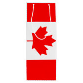 Canadese vlag wijn cadeautas (Achterkant)