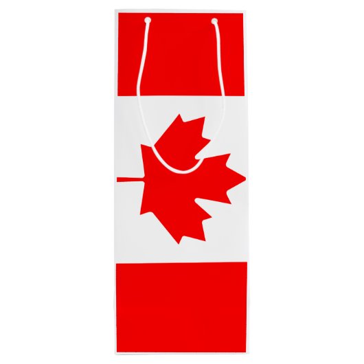 Canadese vlag wijn cadeautas (Achterkant)