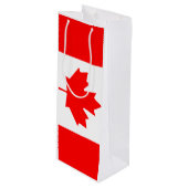 Canadese vlag wijn cadeautas (Voorkant Gekanteld)