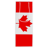 Canadese vlag wijn cadeautas (Voorkant)