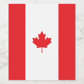 Canadese vlag wijn etiket (Enkel label)