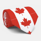 Canadese Vlag Wit (Herhaalde Tegel) Das (Opgerold)