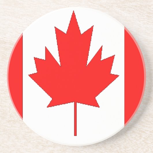 Canadese vlag zandsteen onderzetter (Voorkant)