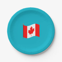 Canadese vlag zwaaiende papieren feestborden
