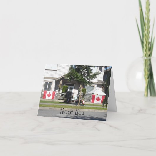 Canadese vlaggen - Hartelijk dank Bedankkaart (Voorkant)