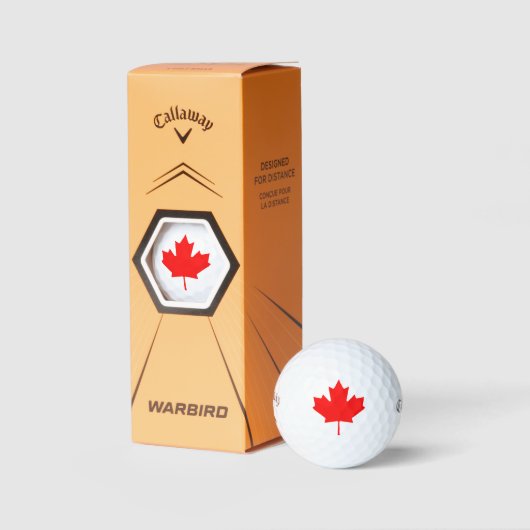 Canadese vlaggen met rode maple Leaf Golf Balls Golfballen (Verpakking)