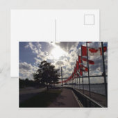 Canadese vlaggen op de keerzijde briefkaart (Voorkant / Achterkant)