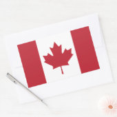 Canadese vlaggen rechthoekige sticker (Envelop)