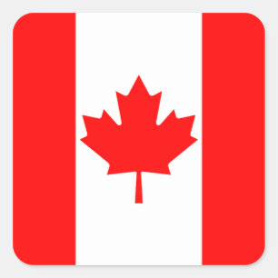 Canadese vlaggen vierkante sticker