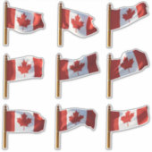 Canadese Vlaggen Vliegende Serie II Sticker (Voorkant)