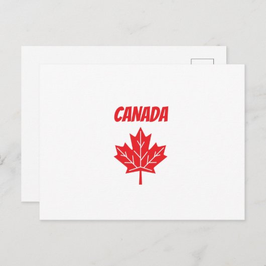 Canadese vlaggenblad briefkaart (Voorkant / Achterkant)