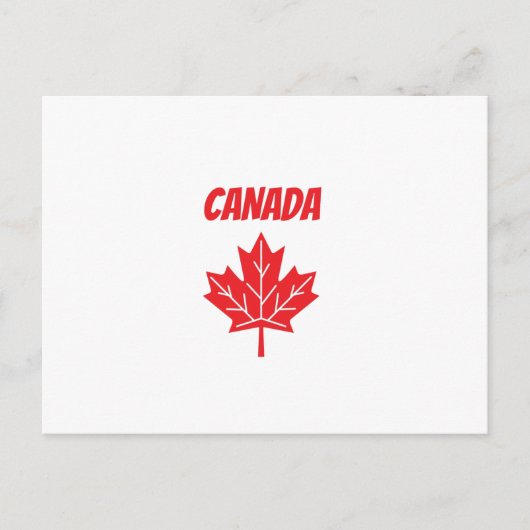 Canadese vlaggenblad briefkaart (Voorkant)