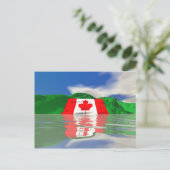 Canadese vlaggenland briefkaart (Staand voorkant)