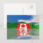 Canadese vlaggenland briefkaart (Voorkant / Achterkant)