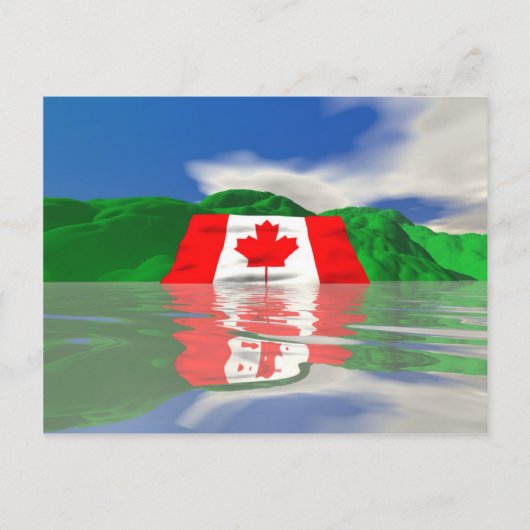 Canadese vlaggenland briefkaart (Voorkant)