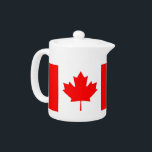 Canadese vlaggenTeapot Theepot<br><div class="desc">Elegant Teapot met vlag van Canada. Dit product is aanpasbaar.</div>