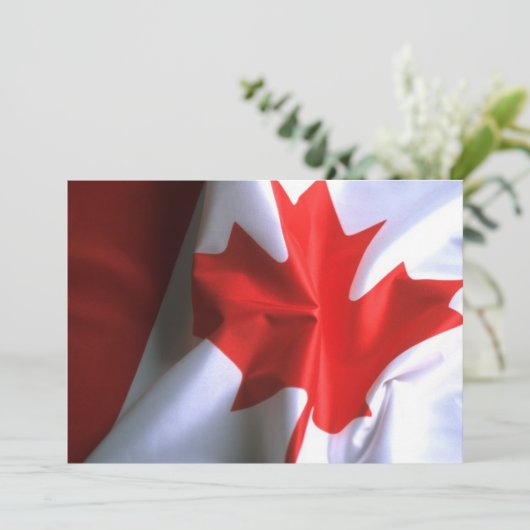 Canadese vlaggenuitnodiging kaart (Staand voorkant)