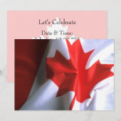 Canadese vlaggenuitnodiging kaart (Voorkant / Achterkant)