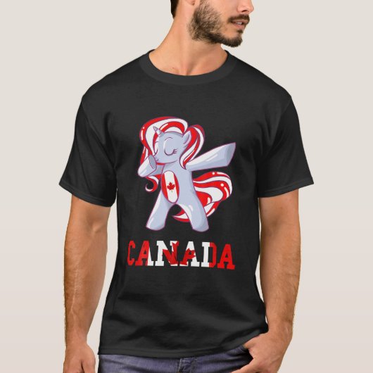 Canadese vlagmakreel Leaf Unicorn Canadian Roots C T-shirt (Voorkant)