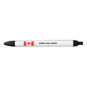 Canadese vlagpen met personalizable promoteksten zwarte inkt pen (Voorkant)
