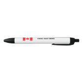 Canadese vlagpen met personalizable promoteksten zwarte inkt pen (Bodem)