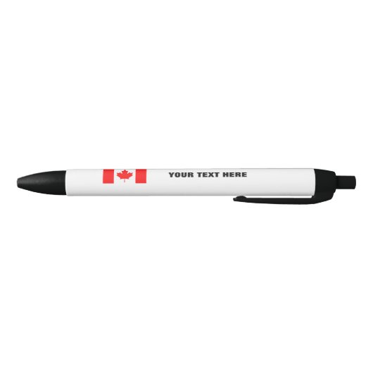 Canadese vlagpen met personalizable promoteksten zwarte inkt pen (Bodem)
