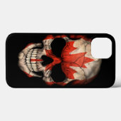 Canadese vlagschedel op zwart Case-Mate iPhone case (Achterkant (horizontaal))