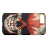 Canadese vlagschedel op zwart Case-Mate iPhone case (Achterkant (Horizontaal))
