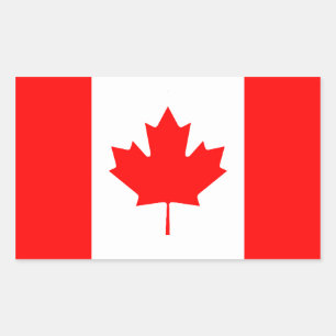 Canadese Vlagsticker Rechthoekige Sticker