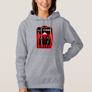 Canadese vlieg vissen geschenken hoodie