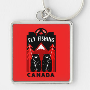 Canadese vlieg vissen geschenken sleutelhanger