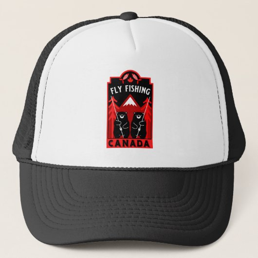 Canadese vlieg vissen geschenken trucker pet (Voorkant)