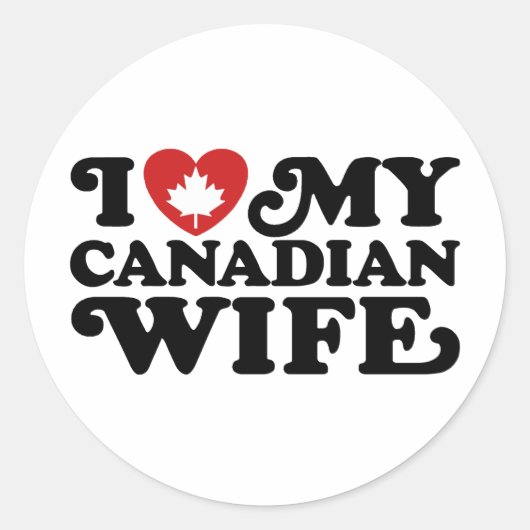 Canadese vrouw ronde sticker (Voorkant)