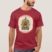 Canadese Wapen Cirkelvorm T-shirt (Voorkant)