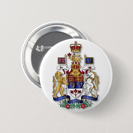 Canadese wapenmantel ronde button 5,7 cm (Voorkant /achterkant)