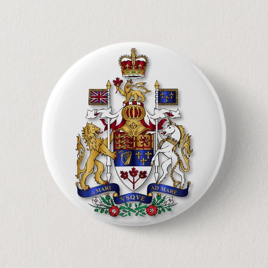 Canadese wapenmantel ronde button 5,7 cm (Voorkant)